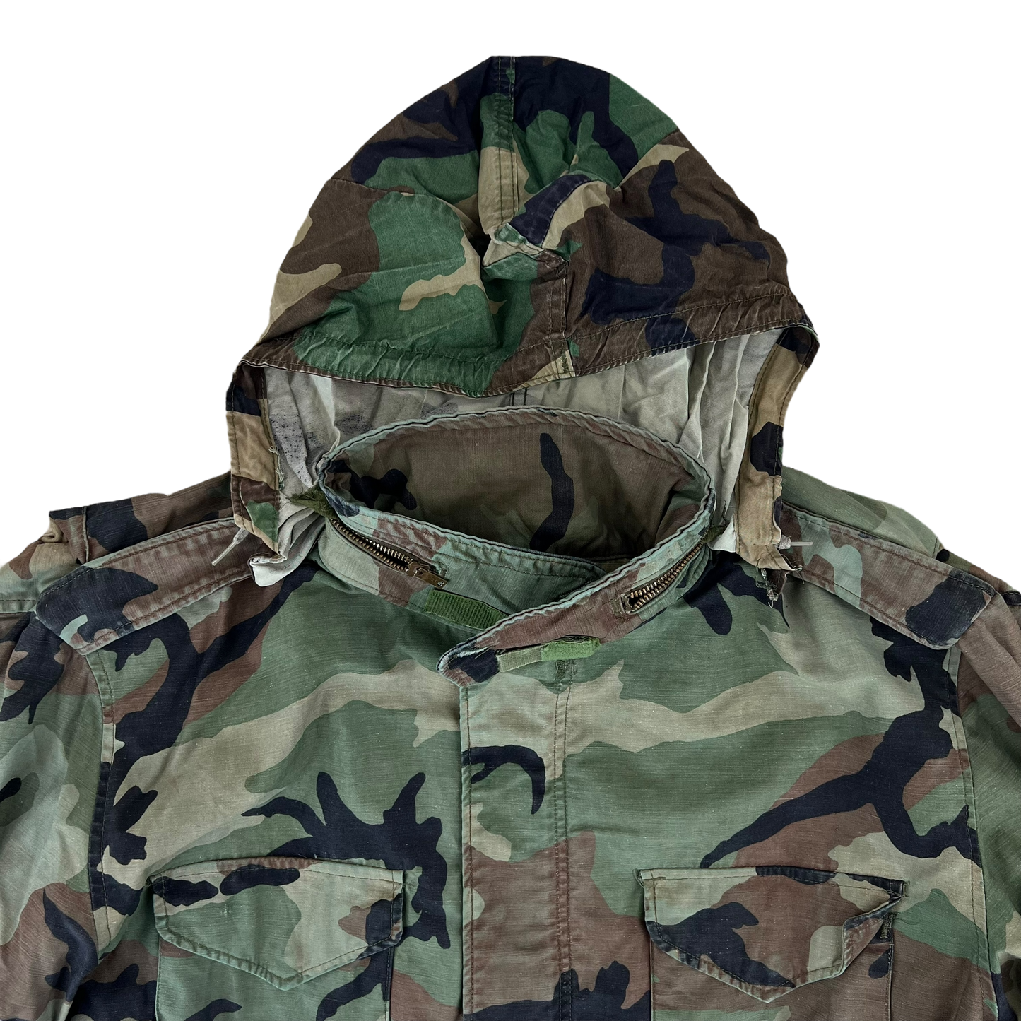 US Army M81 Woodland Camo M65 Cold Weather Field Coat - X Large