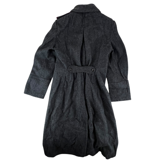 Bulgarian People's Army 50s Grey Wool Greatcoat - Small