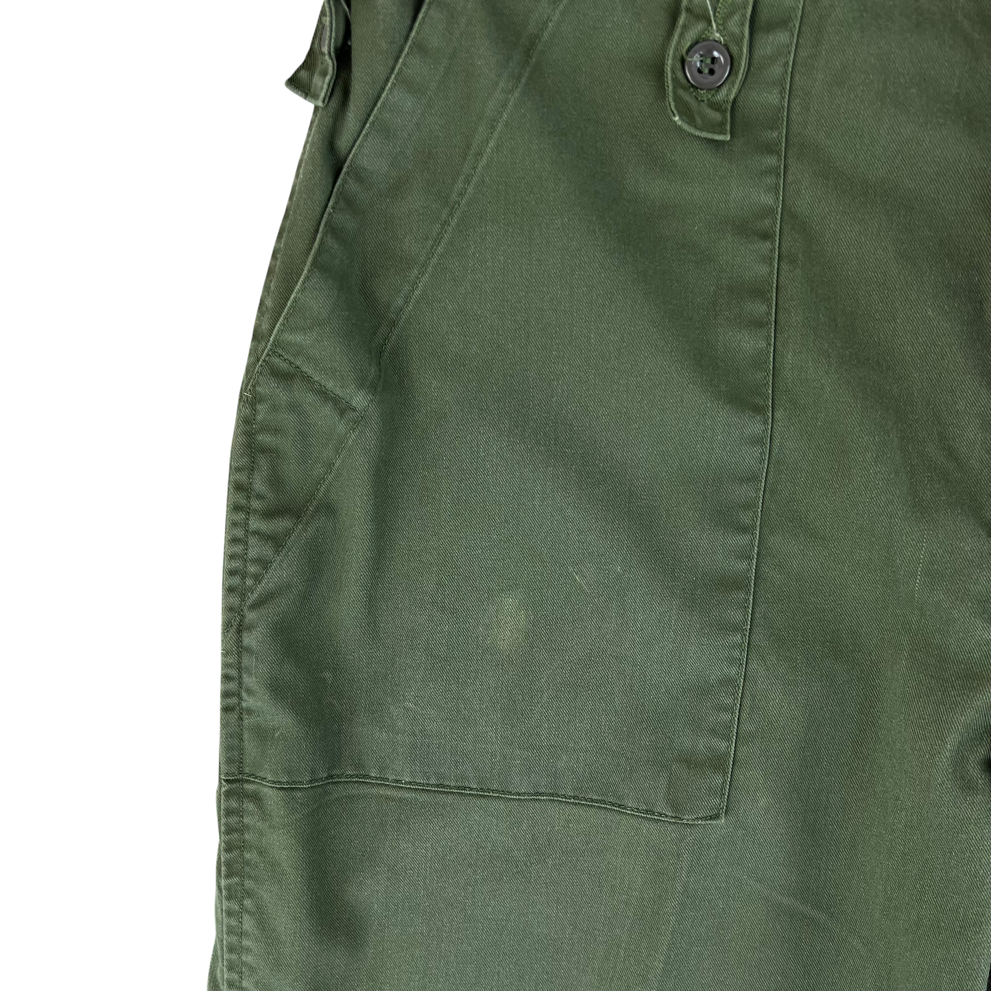 British Army Olive Green Fatigue Work Trousers - W35 L33