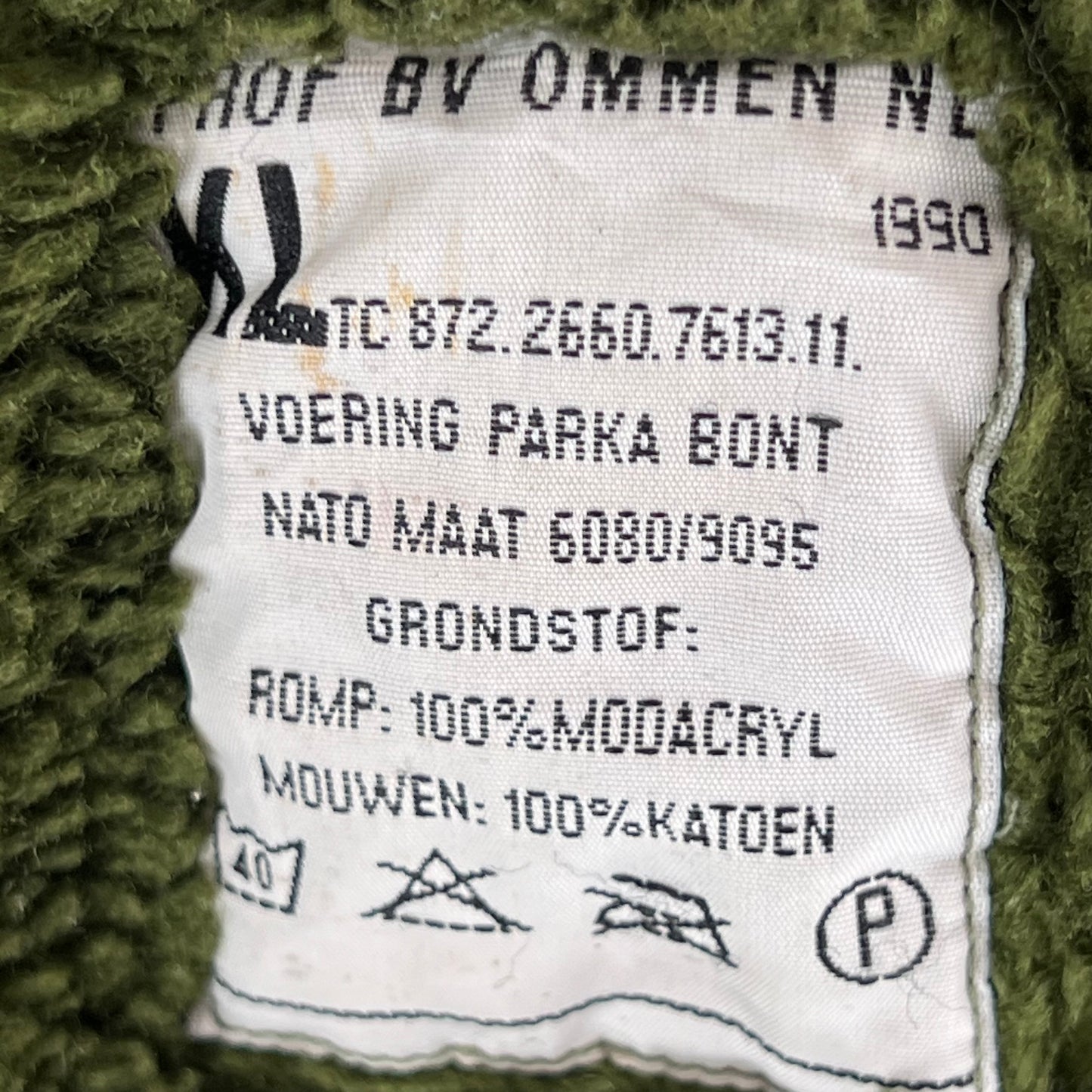Dutch Army M93 DPM Woodland Camouflage Combat Jacket w/ Thermal & MVP Liner - Medium
