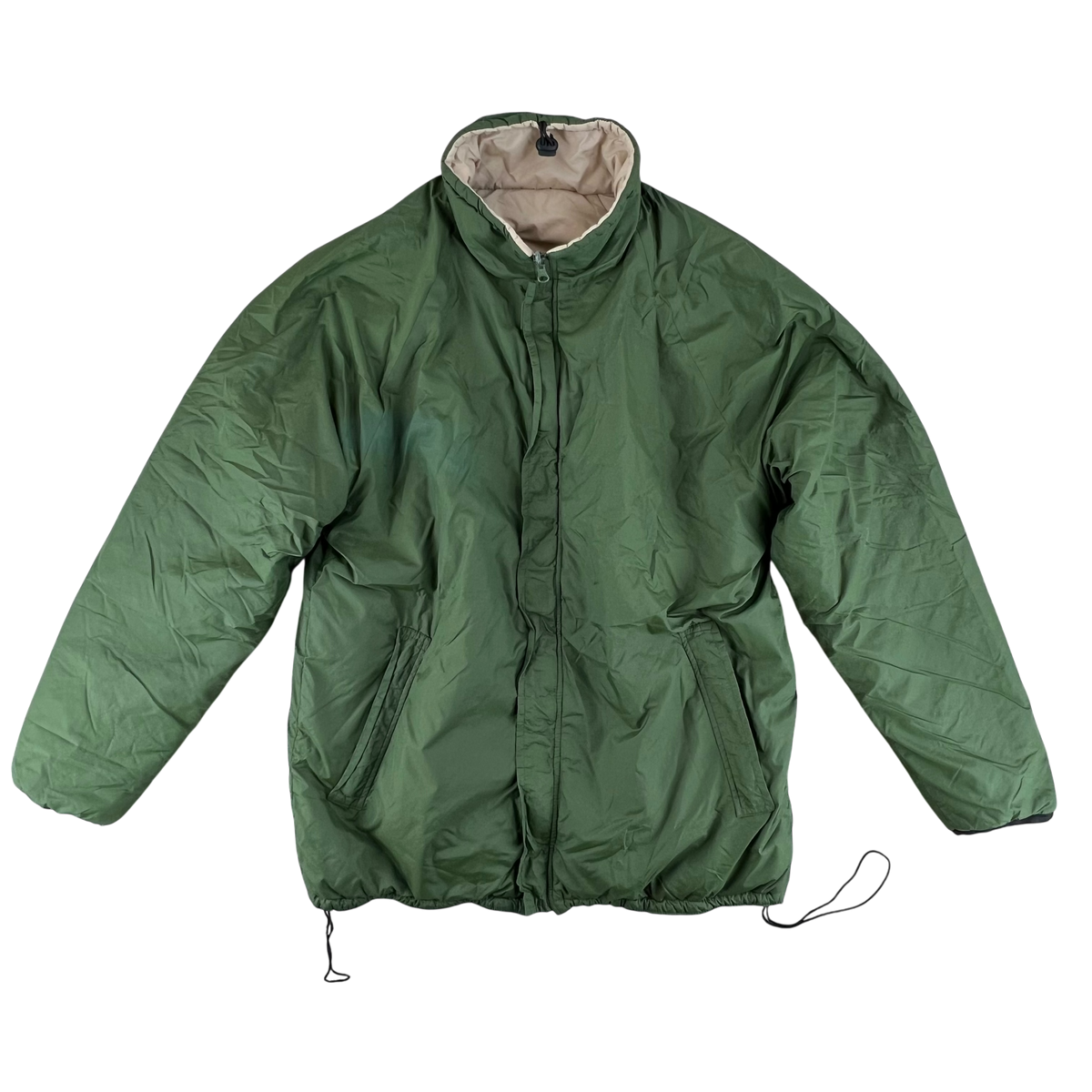 British Army Reversible Thermal Olive Green / Tan Quilted Jacket - Large