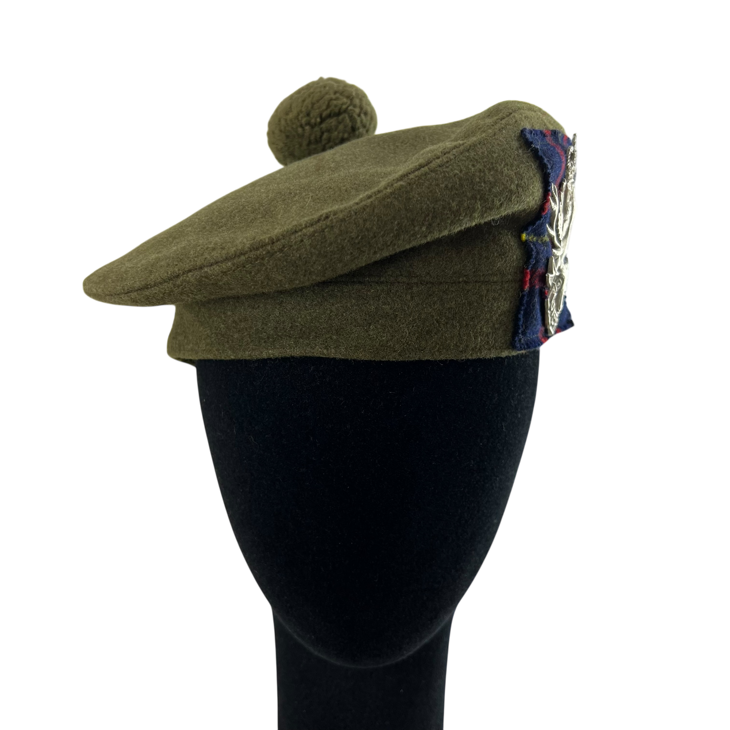 British Army Tam o Shanter w/ Badge - Queen's Own Highlanders - Small