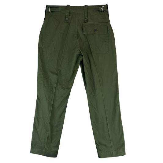 British Army Olive Green Fatigue Work Trousers - W32 L31