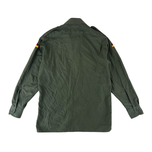 German Army Olive Green Long Sleeve Field Shirt - Large GrNr4