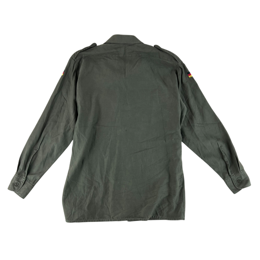 German Army Olive Green Long Sleeve Field Shirt - Medium GrNr3