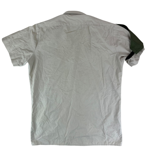 British Army Mens Fawn Shirt Short Sleeve - The Rifles - Medium 40 Collar