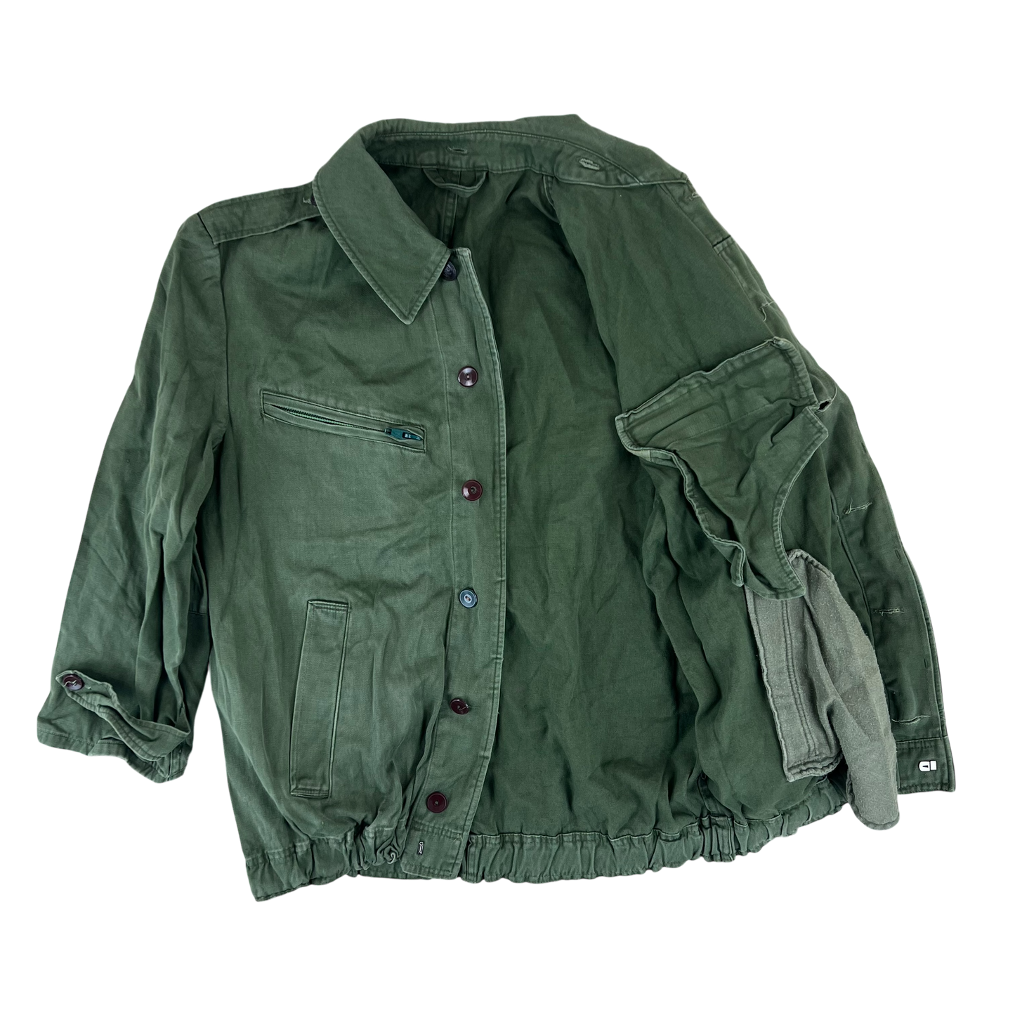 Hungarian People's Army Olive Green Tanker Jacket - Large