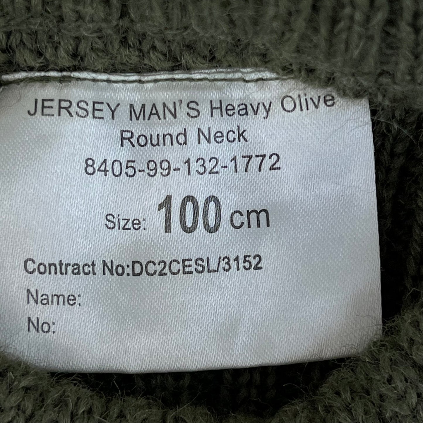 British Army Olive Green Pullover Jumper - Medium 100cm