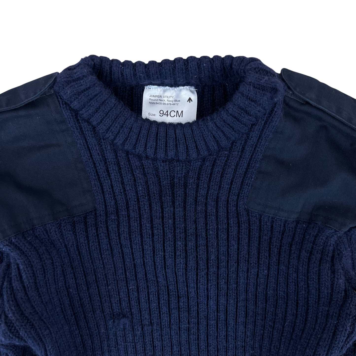 British Royal Navy Wool Crew Neck Pullover Jersey Jumper - Medium 94cm