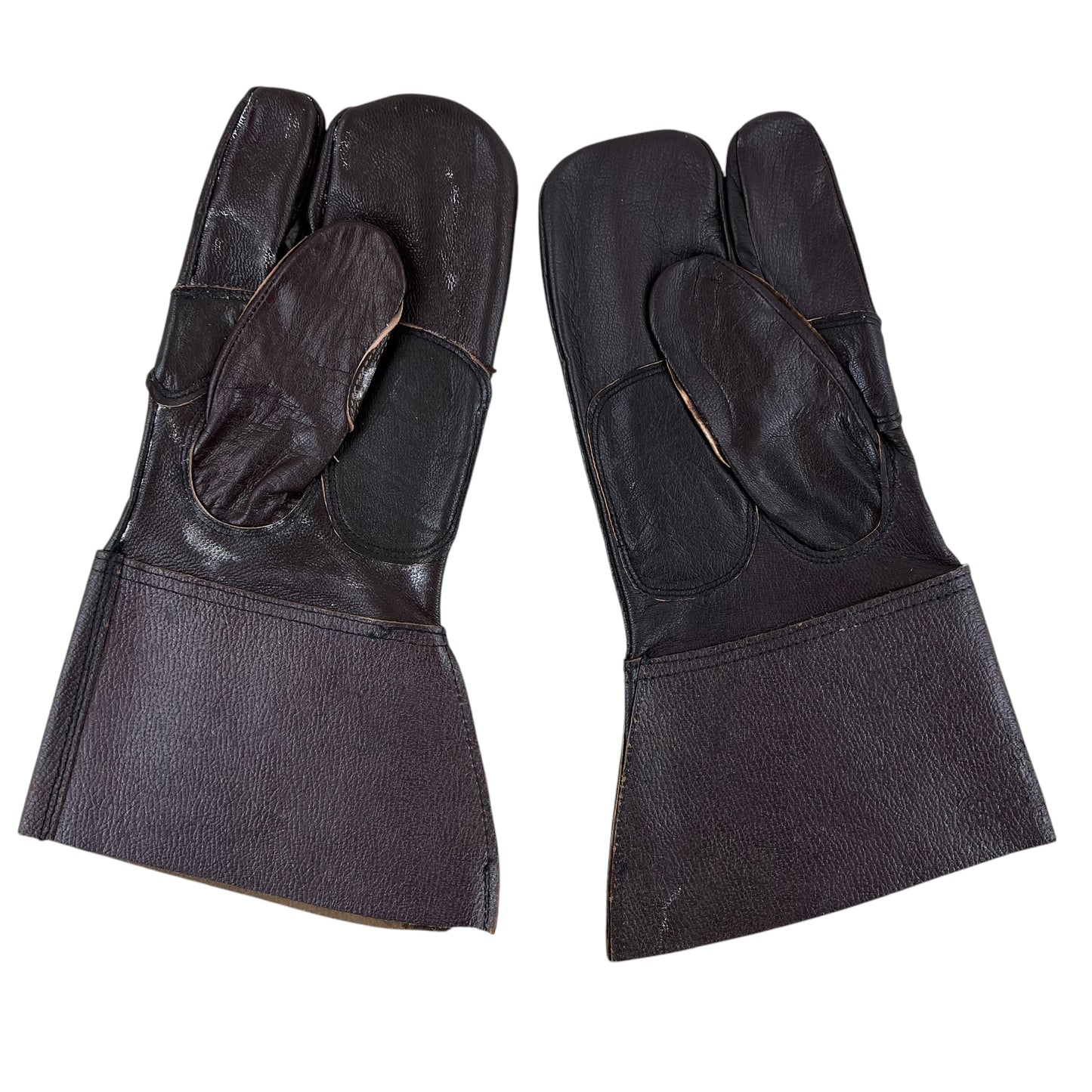 Finnish Air Force Leather Gauntlet Gloves - Large