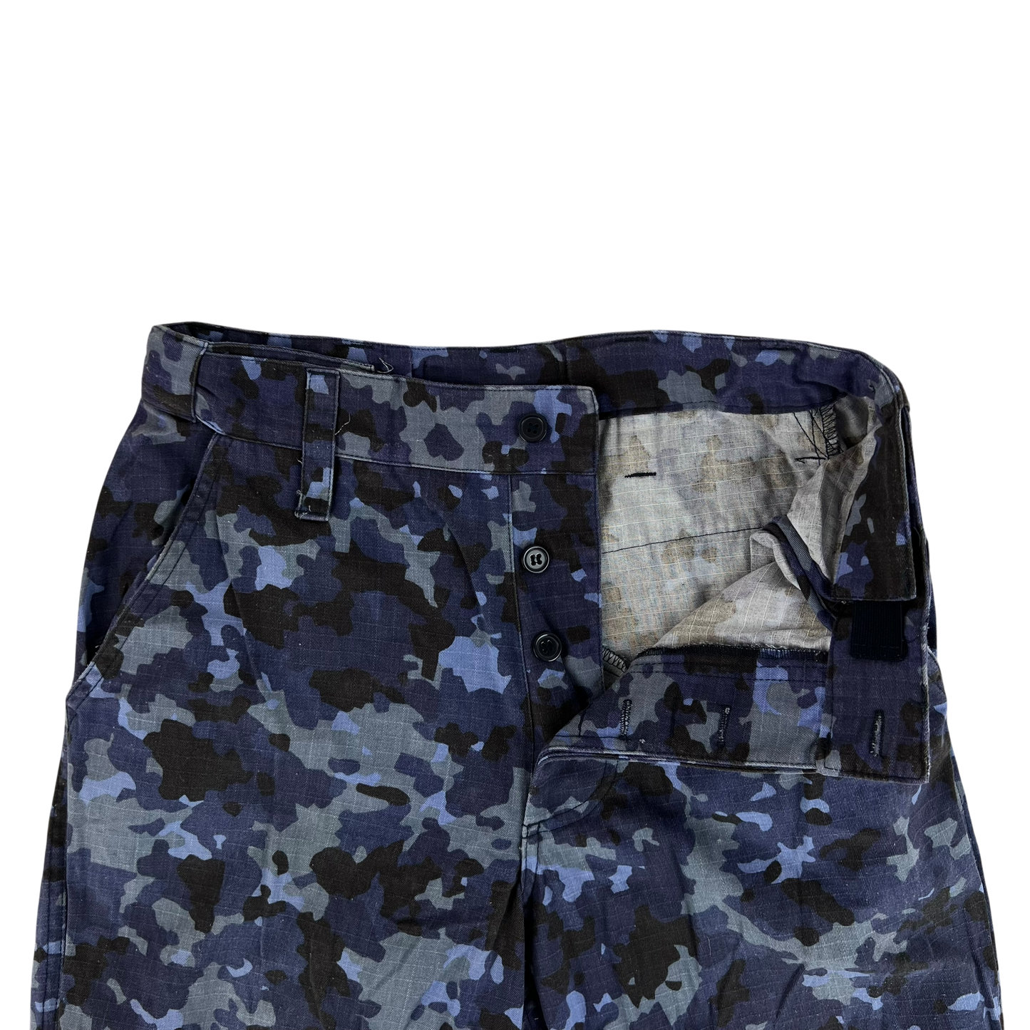 Romanian Navy M2017 Blue Camouflage Ripstop Trousers - W29 L32
