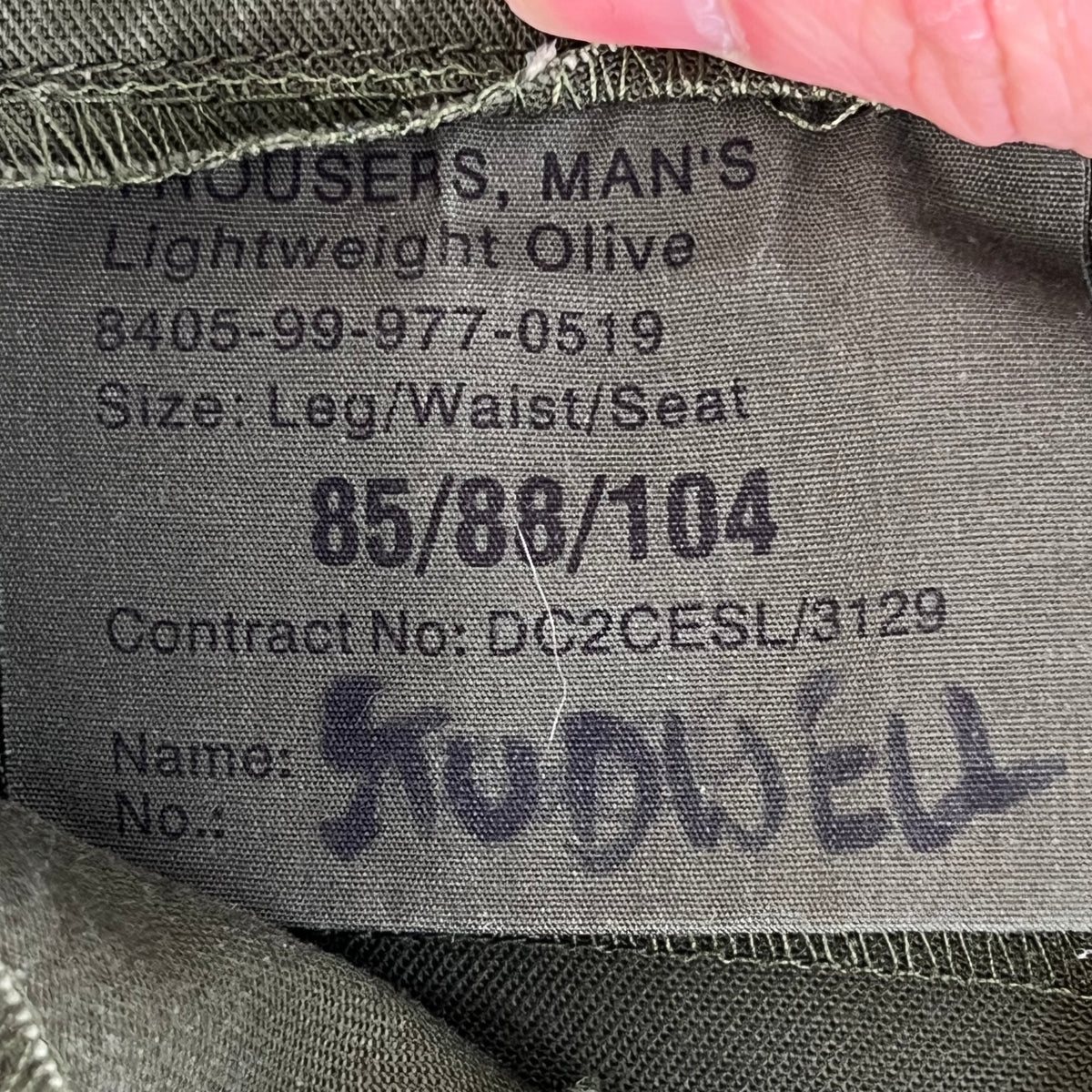 British Army Olive Green Fatigue Work Trousers - W35 L33
