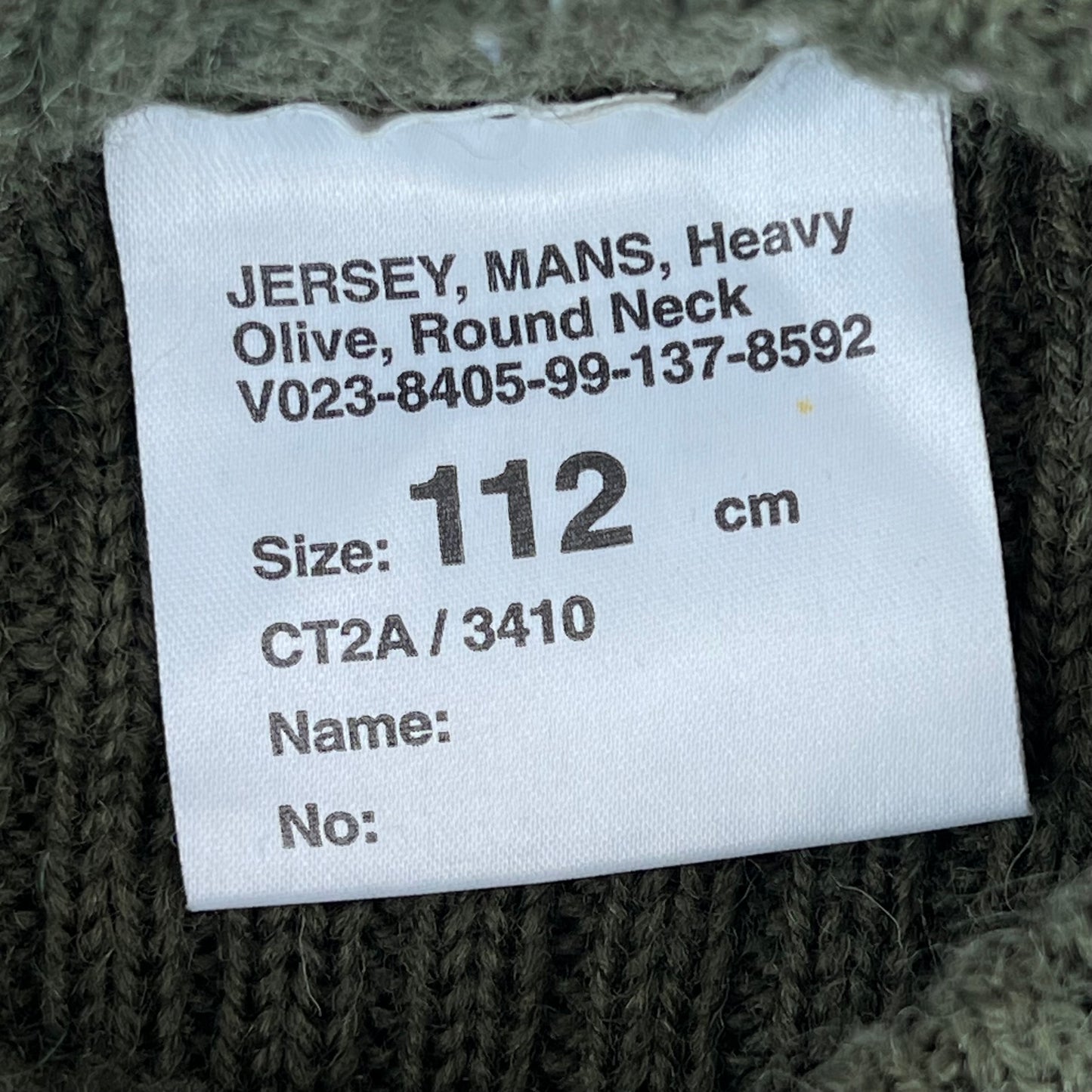 British Army Olive Green Pullover Jumper - Large 112cm
