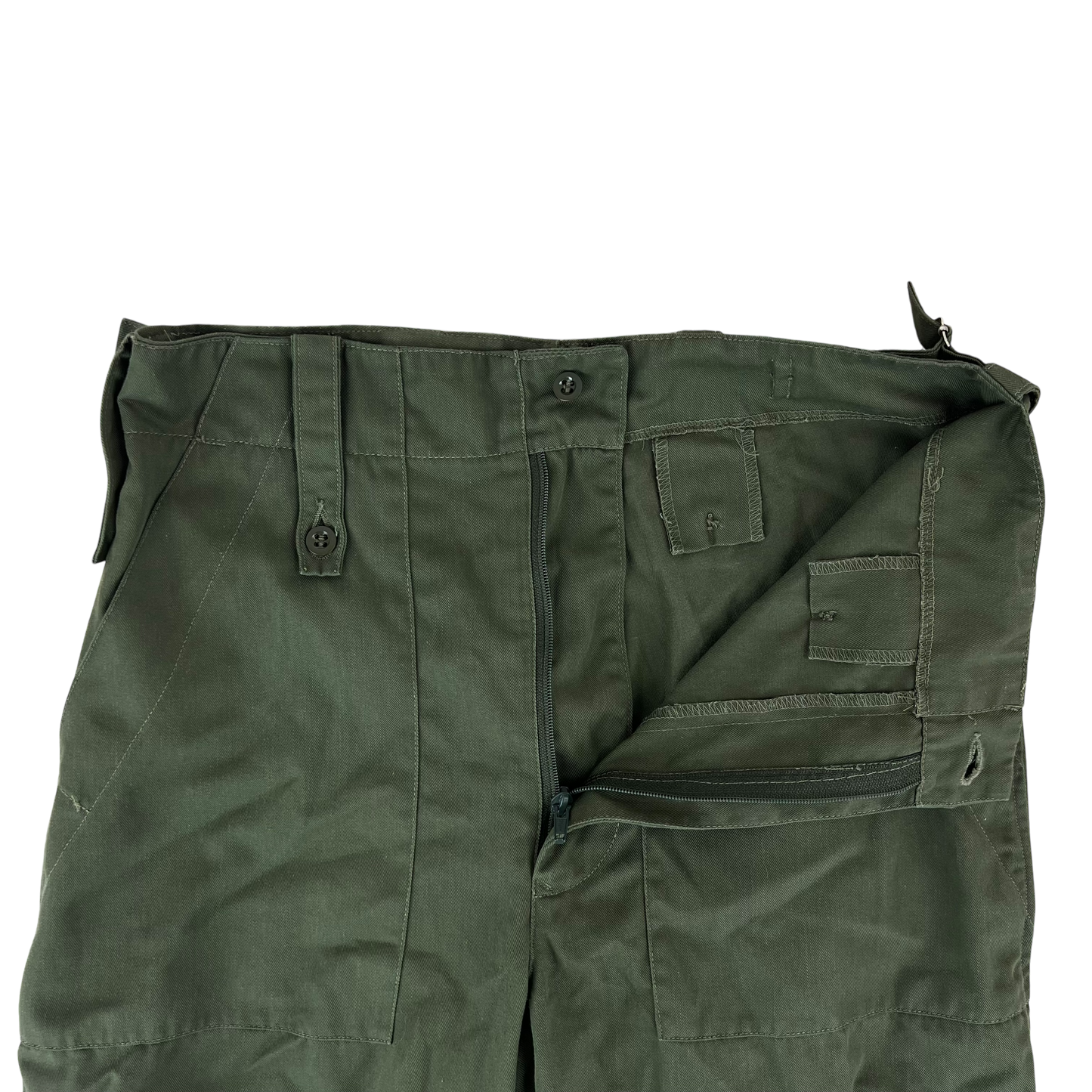 British Army Olive Green Fatigue Work Trousers - W32 L32