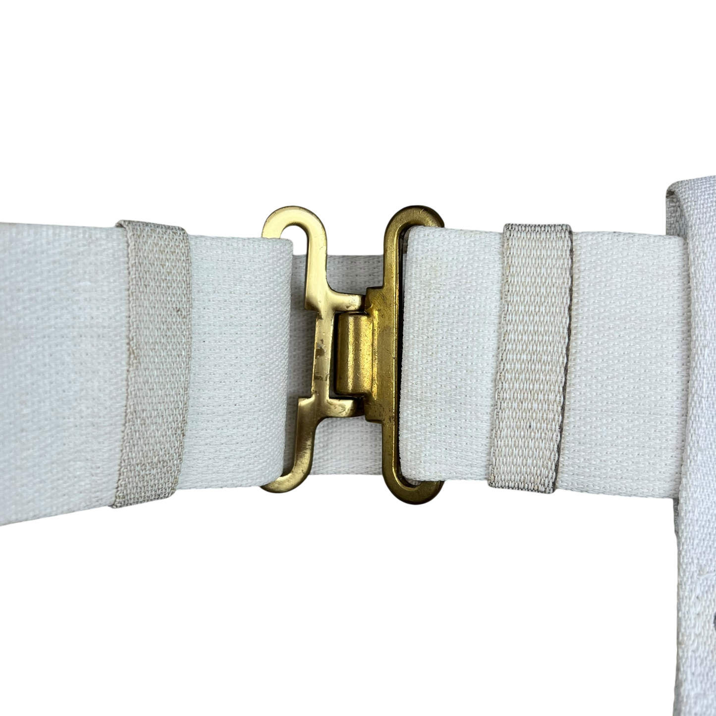 British Army White Dress Belt w/ Frog Scabbard - Large