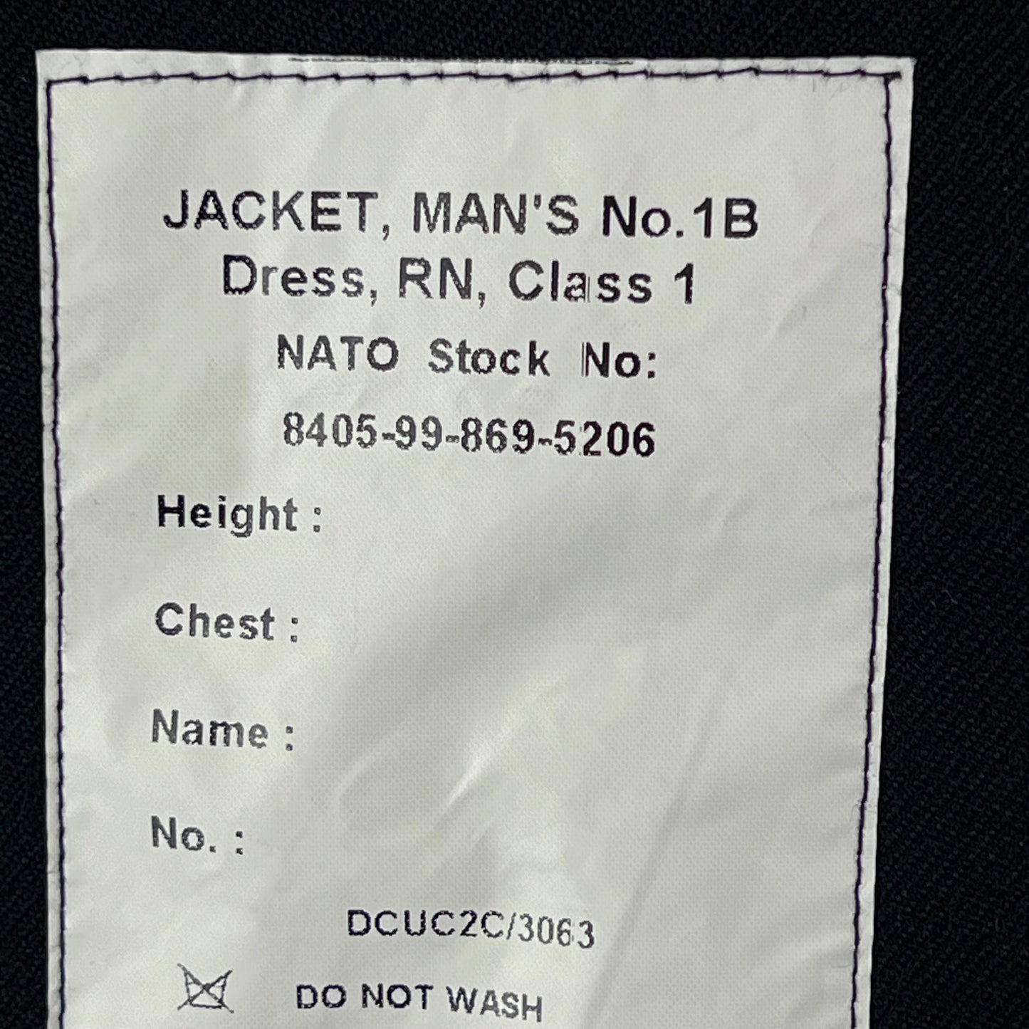 British Royal Navy Officer's No 1B Class 1 Dress Jacket - Large