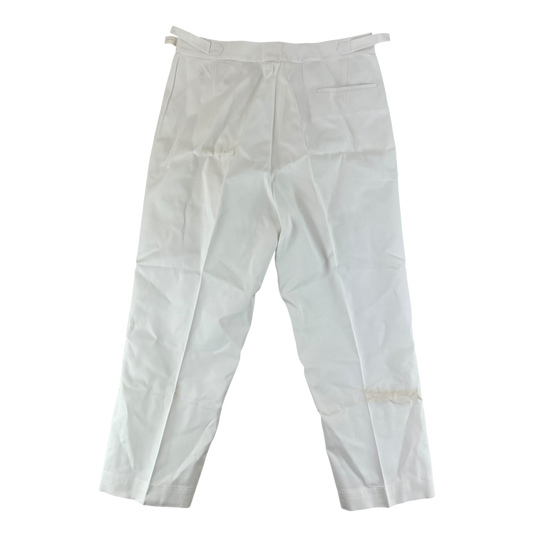 British Merchant Navy 50s Tropical White Trousers - W34 L29