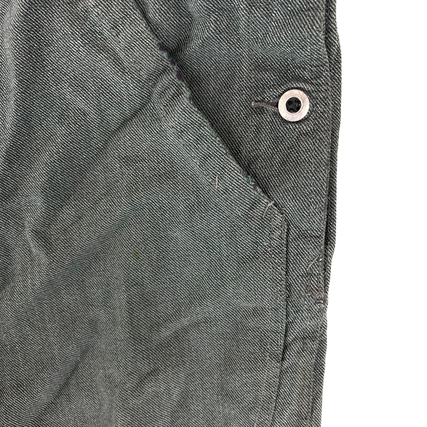 Swiss Army 70s Sage Green Denim Work Trousers - W37 L28.5