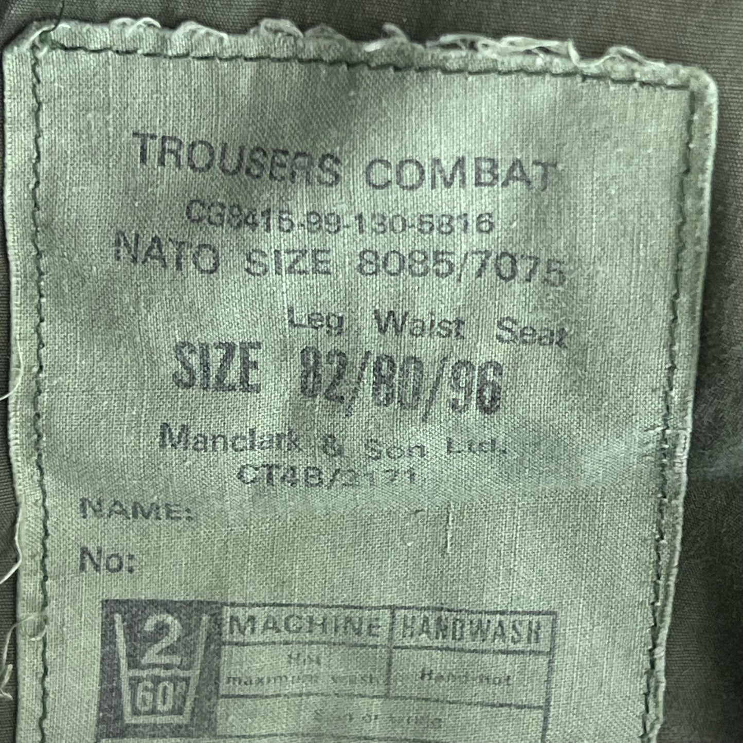 British Army P84 DPM Camouflage Combat Trousers - W31 L32