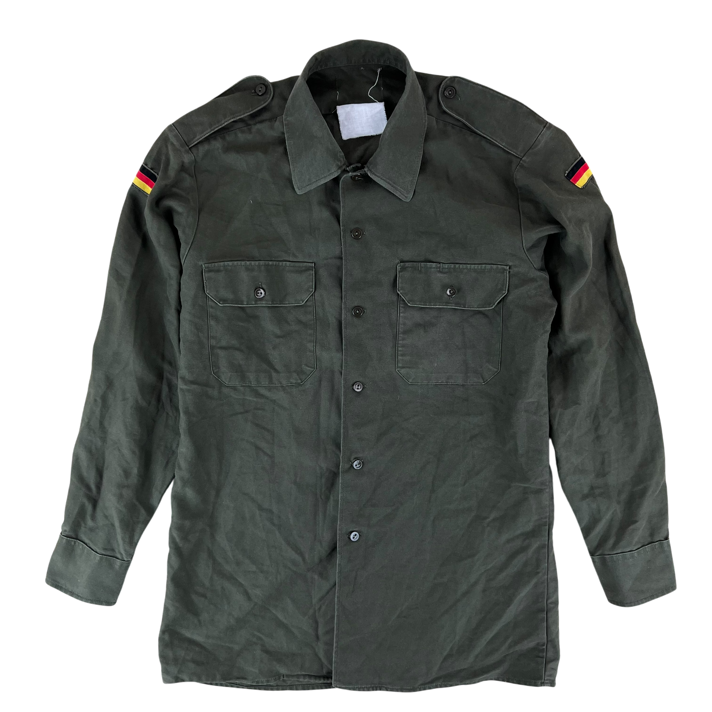 German Army Olive Green Long Sleeve Field Shirt - Medium