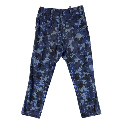 Romanian Navy M2017 Blue Camouflage Ripstop Trousers - W33 L28
