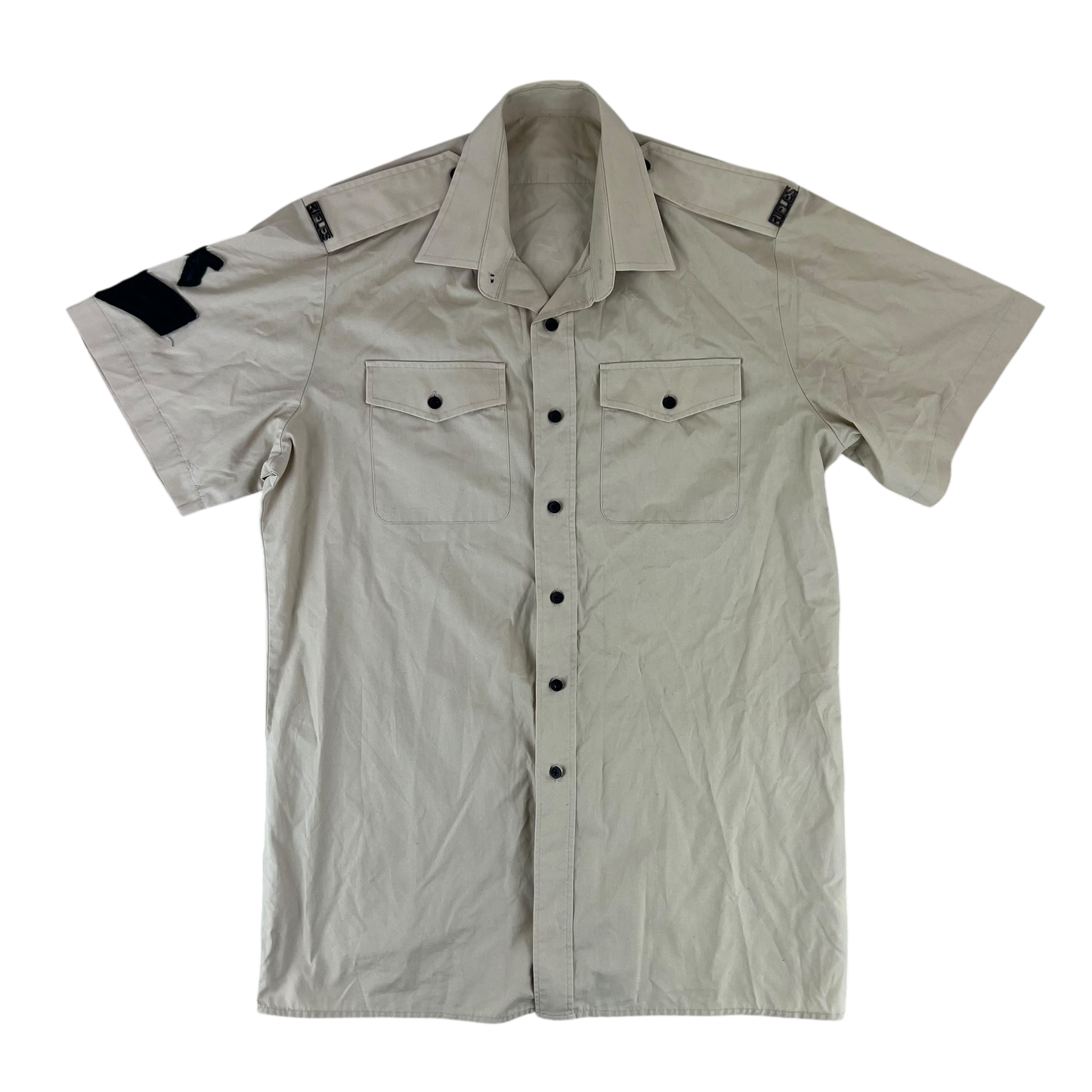 British Army Mens Fawn Shirt Short Sleeve - The Rifles - Medium C39
