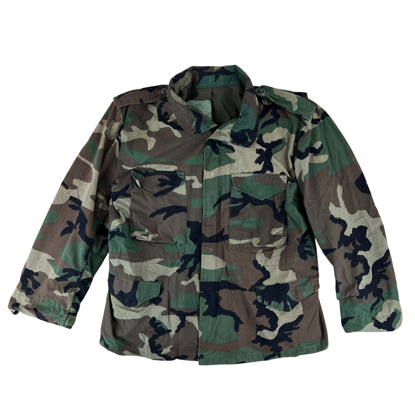 US Army M81 Woodland Camo M65 Cold Weather Field Coat - Large Regular
