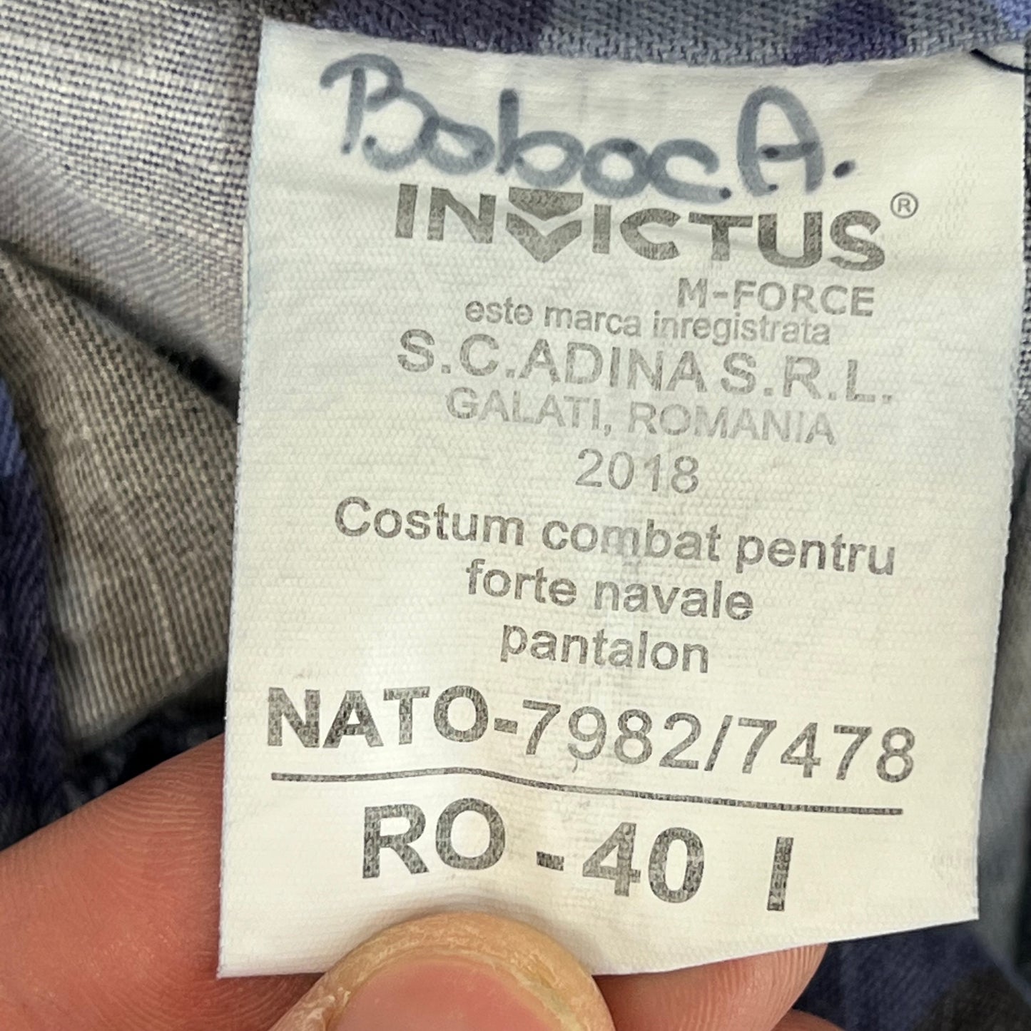 Romanian Navy M2017 Blue Camouflage Ripstop Trousers - W30 L31.5