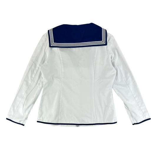British Royal Navy Class II White Jumper Sailor's Top - Medium 170/100