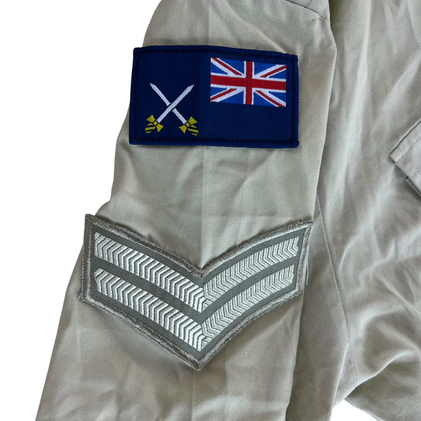 British Army Mens Fawn Shirt Short Sleeve - Large