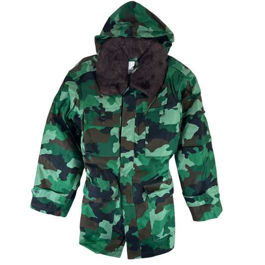 Serbian Army M93 Oak Leaf Camouflage Parka w/ Thermal Liner - Medium 172/100