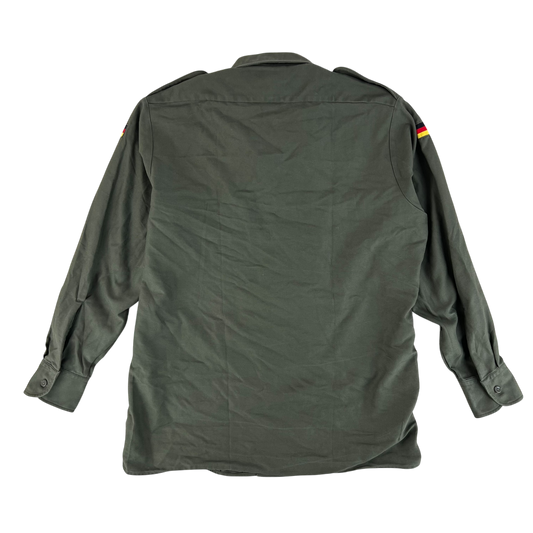 German Army Olive Green Long Sleeve Field Shirt - Large GrNr4