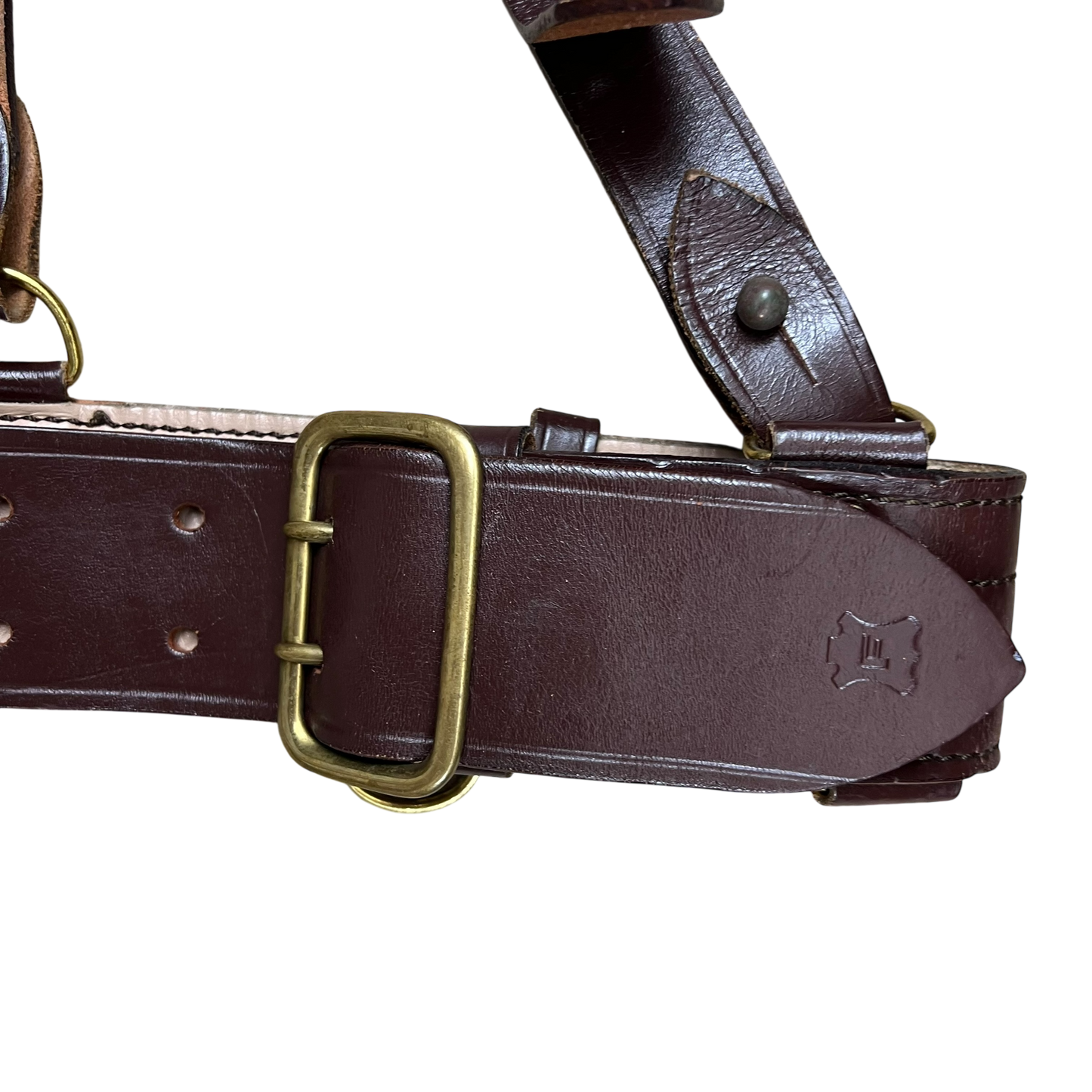 British Army Brown Sam Browne's Leather Belt - Large