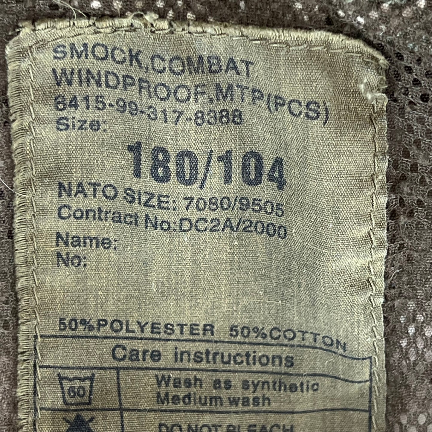British Army MTP Camouflage Windproof Smock - Large