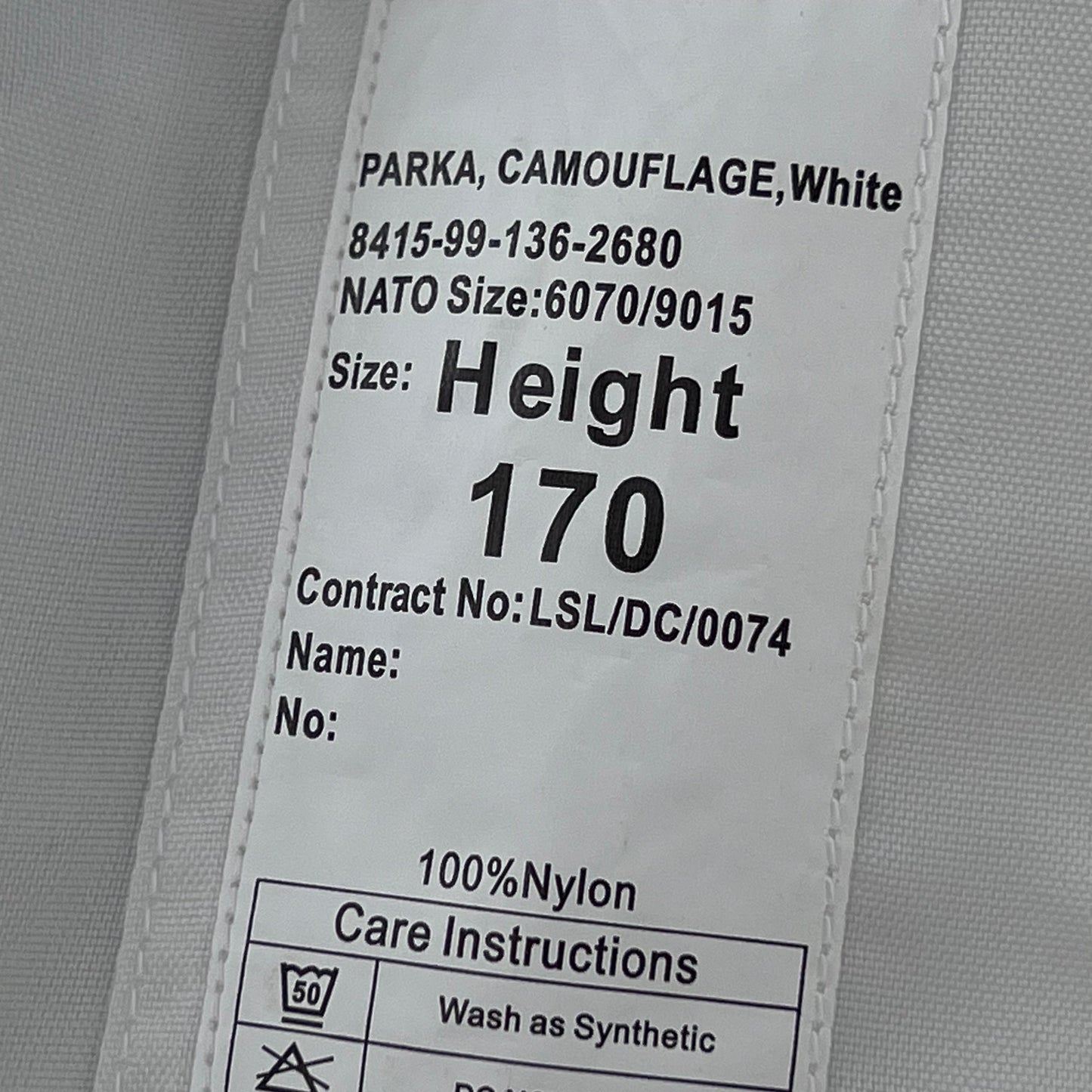 British Army White Snow Camouflage Smock Cover - Medium Large 170cm