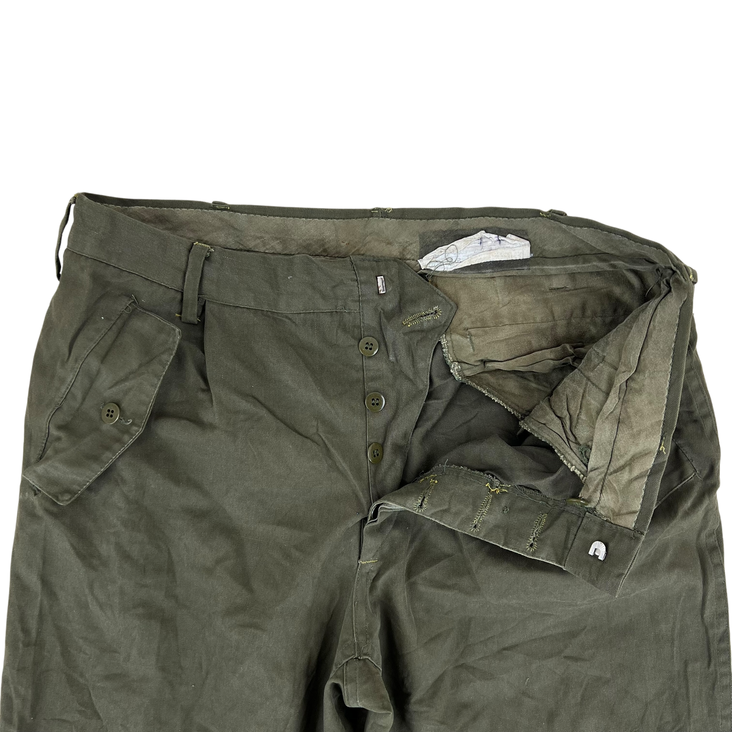 Italian Army Olive Drab Roma 75 Trousers - W34 L26.5