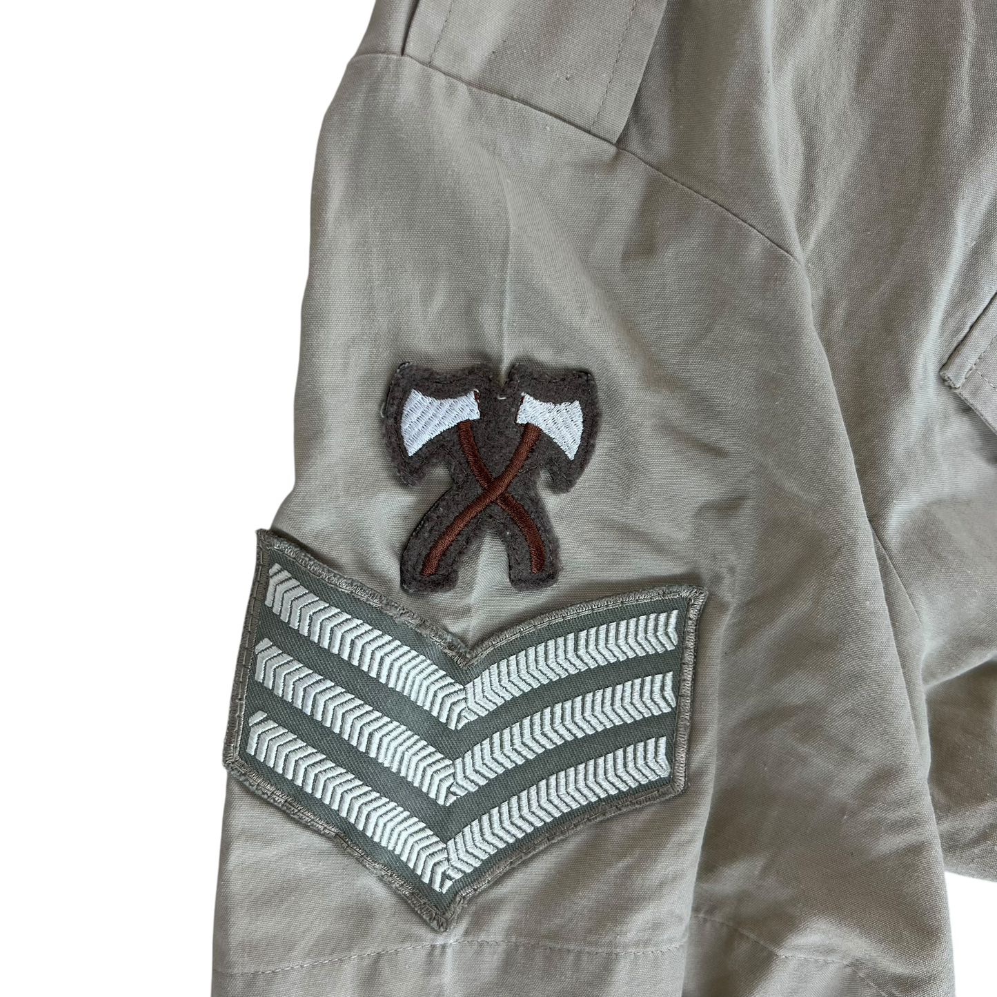 British Army Mens Fawn Shirt Short Sleeve - Medium C38