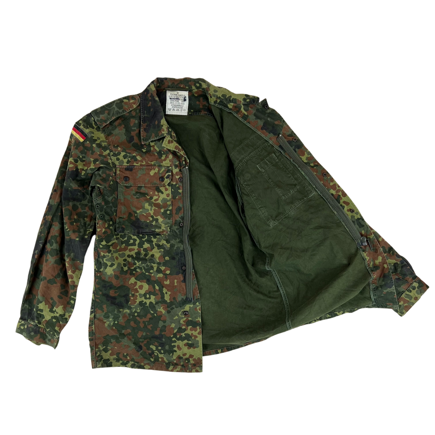 German Army Flecktarn Camouflage Long Sleeve Field Shirt - Medium