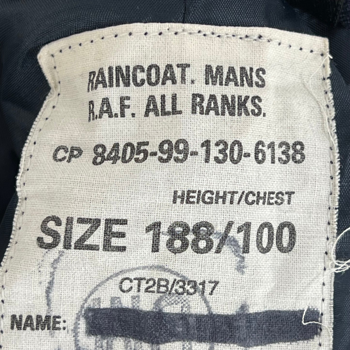 British Royal Air Force Raincoat Trench Coat - Medium 188/100