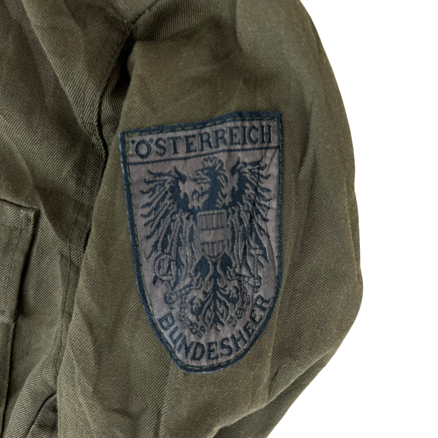 Austrian Army Olive Drab Long Sleeve Field Shirt - Small 88-92 III/IV