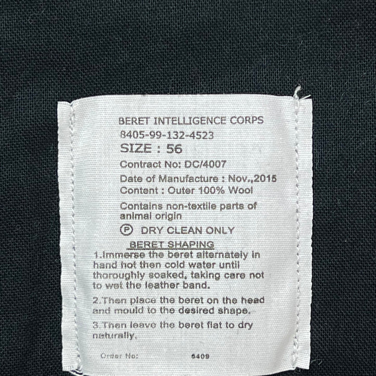 British Army Intelligence Corps Beret - Small 56cm