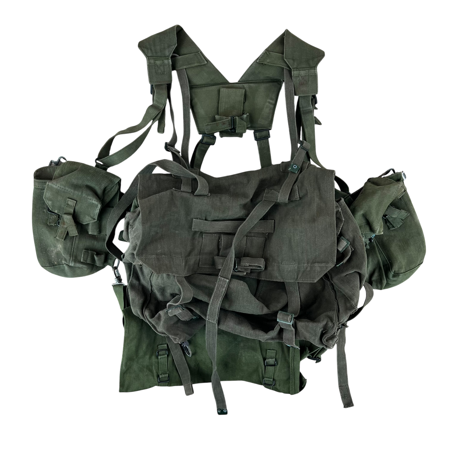 British Army 58 Pattern Webbing Yoke & Pouch Set - Medium