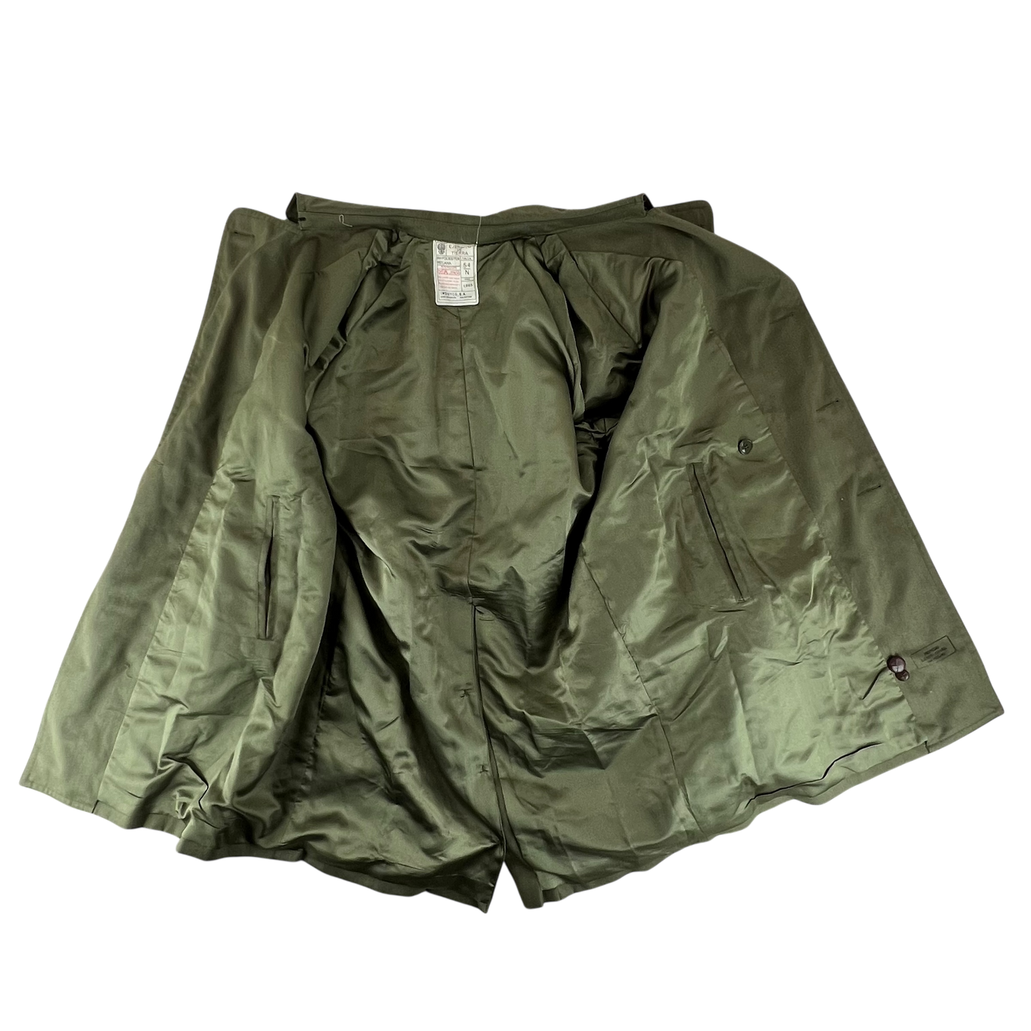 Spanish Army 80s Green Trenchcoat - Large