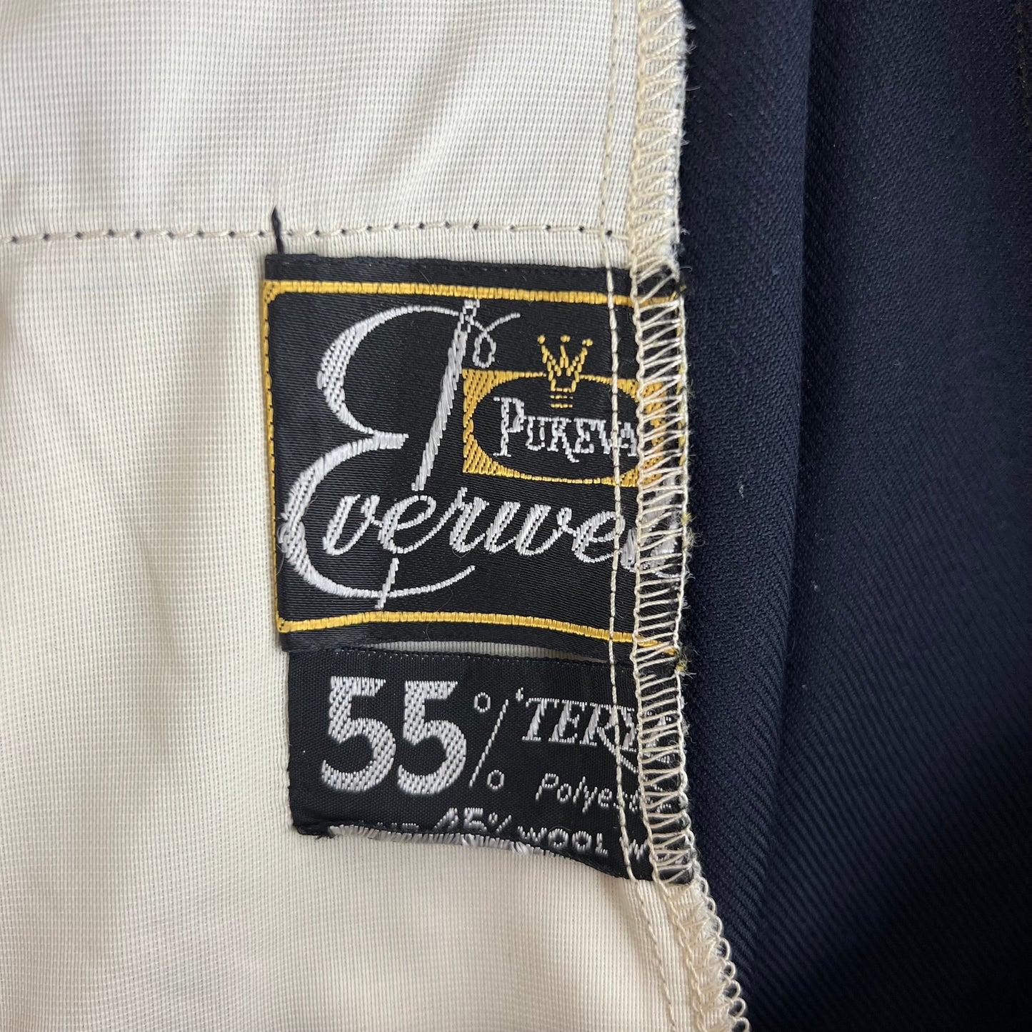 British Salvation Army 70s Navy Dress Trousers - W32 L30