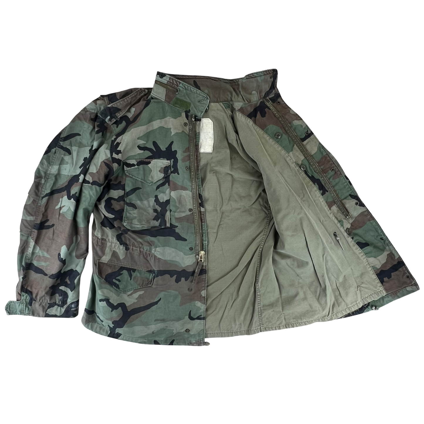 US Army M81 Woodland Camo M65 Cold Weather Field Coat - X Large