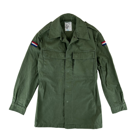 Dutch Army Field Shirt Jacket Green Long Sleeve - Medium