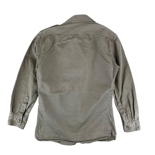Greek Army M65 Khaki Shirt Long Sleeve - Medium