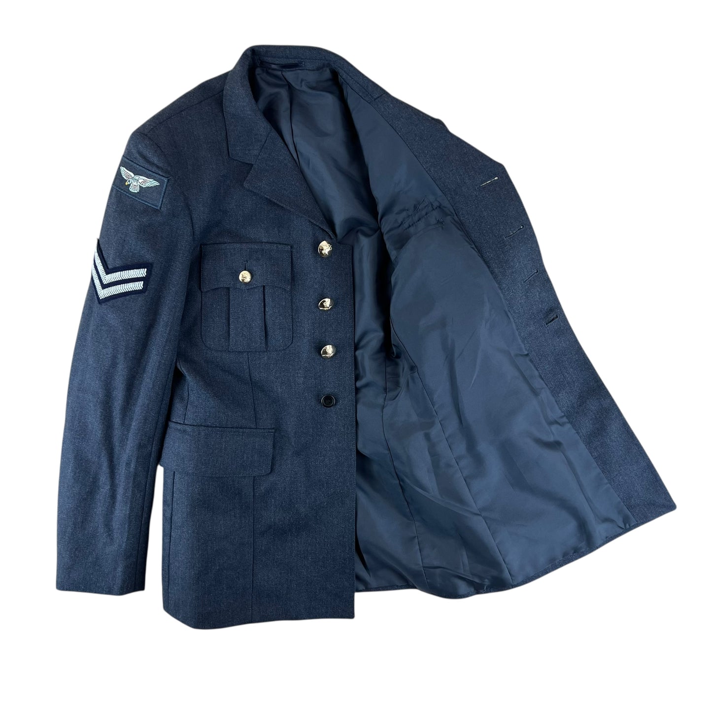 British Royal Air Force No. 1 O.A. Dress Jacket w/ Belt - Medium 96R