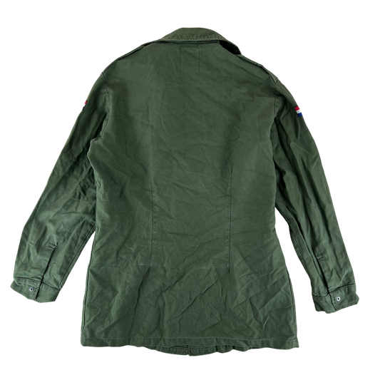 Dutch Army Field Shirt Jacket Green Long Sleeve - Medium