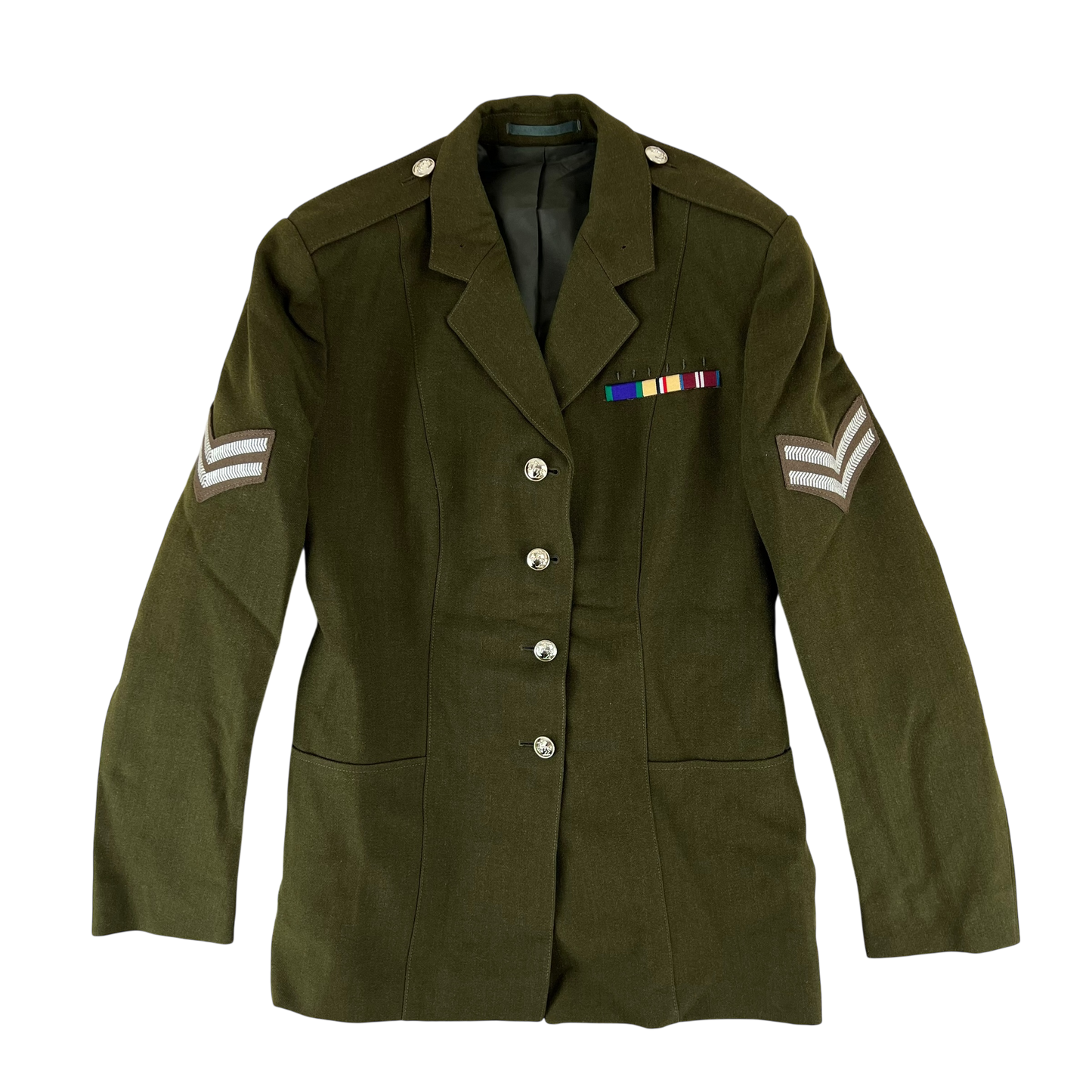 British Army Women's 1980 Pattern No. 2 Olive Green Dress Jacket - RAVC - Medium 178/96
